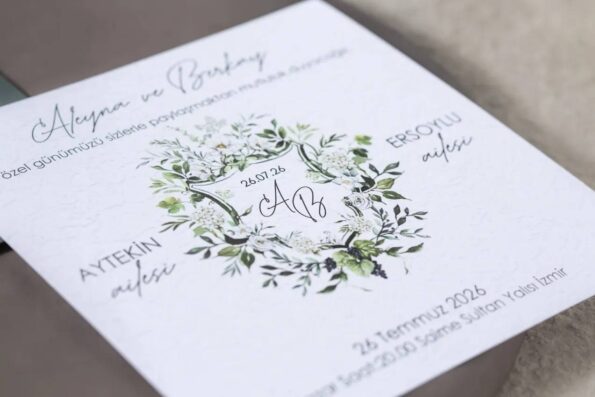 Invitatie nunta verde 7114