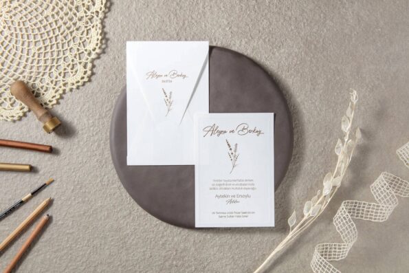 Invitatii nunta moderna 7086