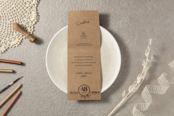 Invitatii nunta craft 7135