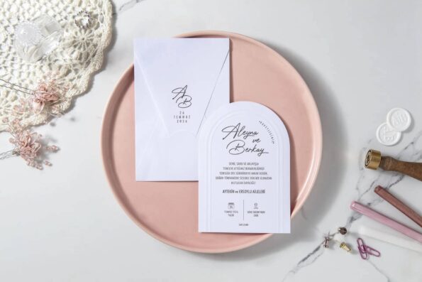 Invitatie nunta cu plic inclus 7087