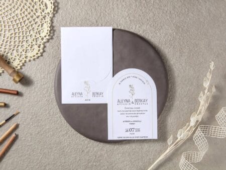 invitatie nunta alba eleganta 7083