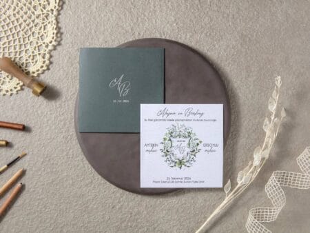 Invitatie nunta verde 7114