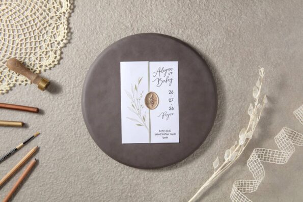 Invitatie nunta cu sigiliu 7102