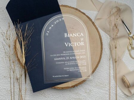 Invitatie nunta plexiglas 9311ek