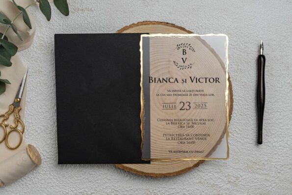 Invitatie nunta plexiglas 9261ek