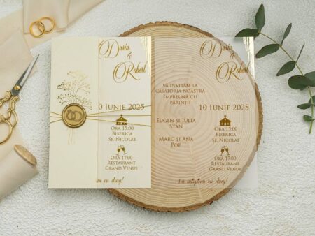 Invitatie nunta plexiglas 9277ek