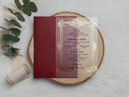 Invitatie nunta plexiglas 9363ek