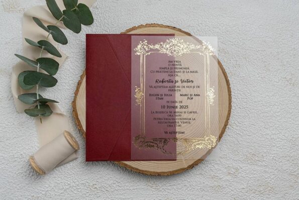 Invitatie nunta plexiglas 9363ek