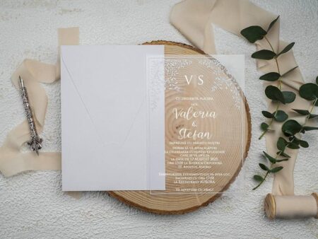 Invitatie nunta plexiglas 9364ek