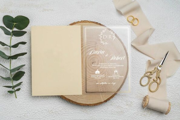 Invitatie nunta plexiglas 9316ek