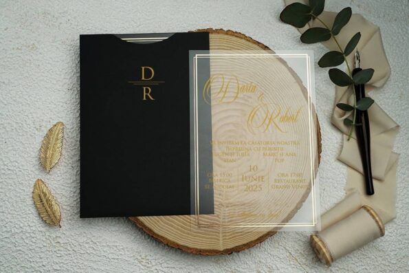 Invitatie nunta plexiglas 9371ek