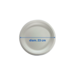 Farfurie rotunda din trestie zahar 23 cm SET 50buc