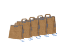 SET Punga cu maner interior kraft 26x17x27cm 250 buc.