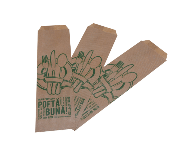 Punga tacamuri 7x25cm maro 2500buc personalizata