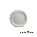 Farfurie rotunda din trestie zahar 23 cm SET 50buc