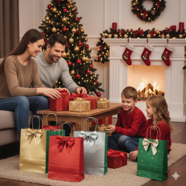 Pungi de hartie personalizate De ce sunt esentiale in 2025? 2 Plicuri de Craciun Ambalajul perfect pentru emotii si cadouri. 3 nuante