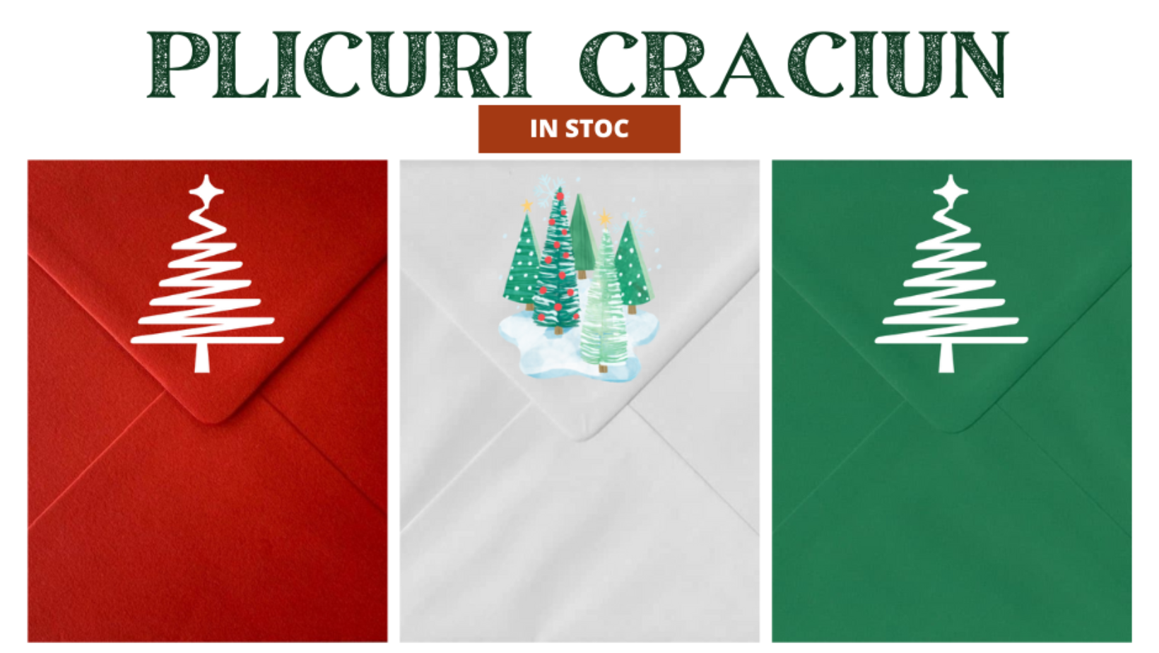 Plicuri de Craciun Ambalajul perfect pentru emotii si cadouri. 3 nuante 1 Plicuri de Craciun Ambalajul perfect pentru emotii si cadouri