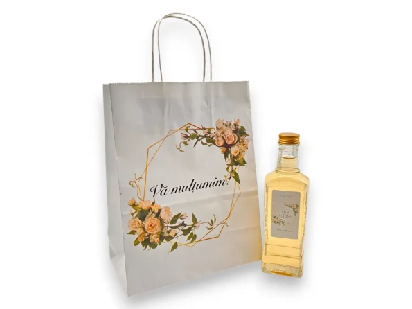 Set marturii nunta alb cu design floral cu trandafiri | eMarturii