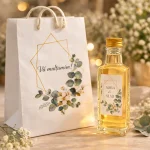 Set Complet Marturii Nunta Eucalipt | Sticla 250ml & Punga | eMarturii