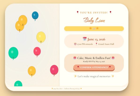 Birthday template for kids
