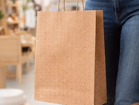 Sacosa de hartie kraft eleganta EMPB-3129599, 27x12x34 cm