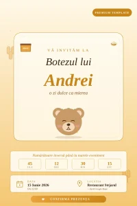 Invitatie botez Ursulet