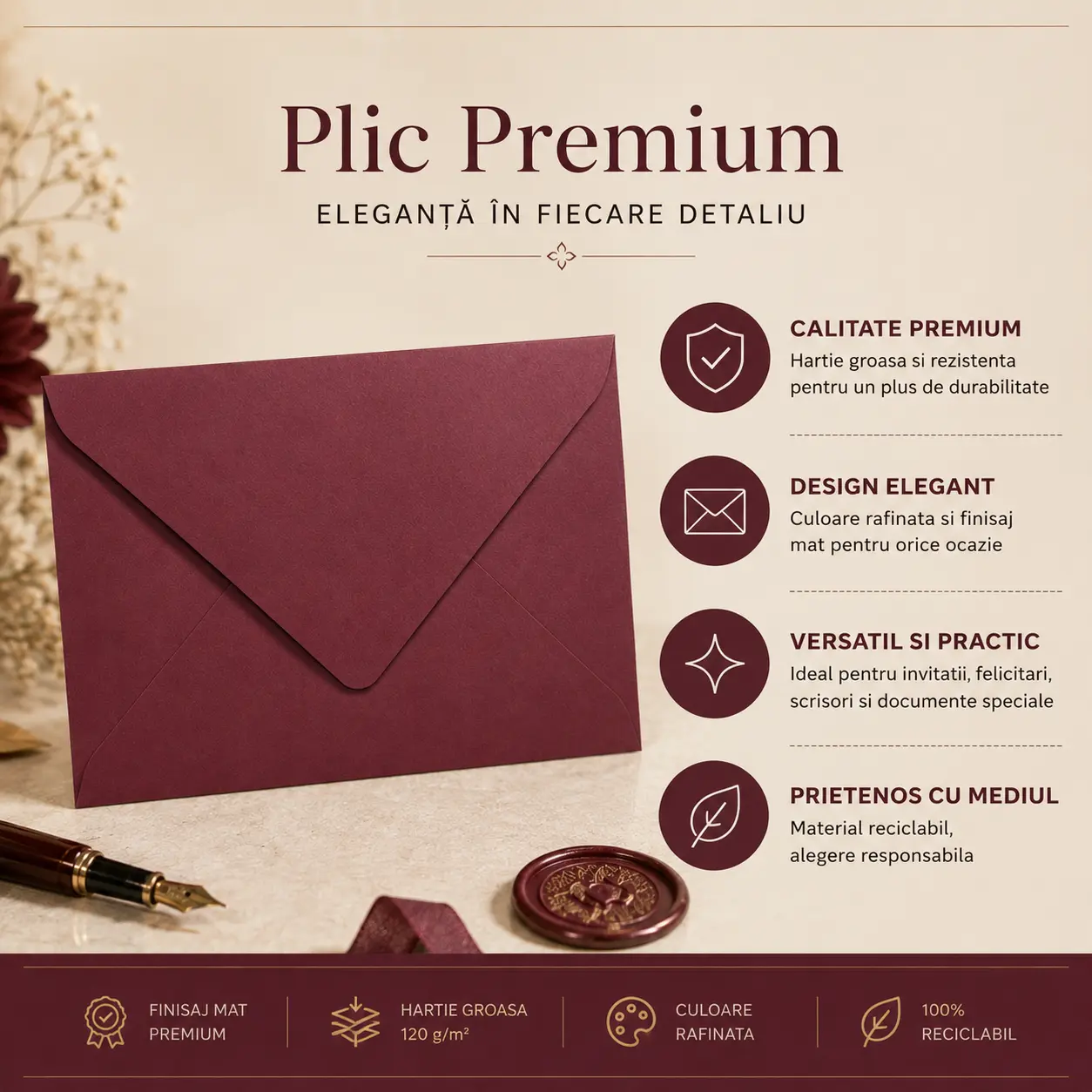 Plic 133x184mm visiniu 120gr Plic 133x184mm visiniu 120gr