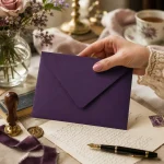 Plic 133x184mm violet Aubergine 120gr
