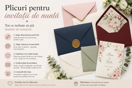 Plicuri colorate elegante pentru nunta – Ghid complet de alegere si personalizare
