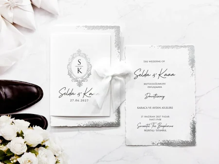 Home 41 Invitatii de nunta alb cu argintiu 2606