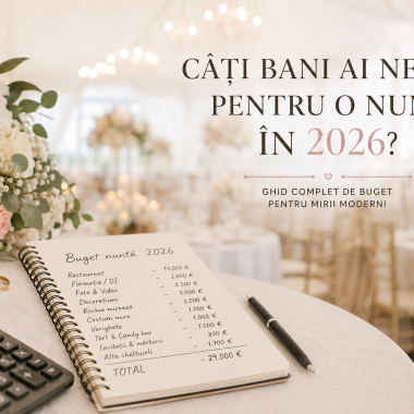 Nunta 2026: de cati bani ai nevoie? Ghid complet de buget 2 Nunta 2026: de cati bani ai nevoie? Ghid complet de buget