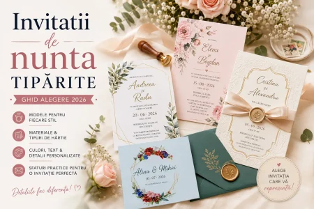 Invitatii nunta tiparite - ghid alegere 2026 4 invitatii de nunta tiparite - ghid alegere 2026