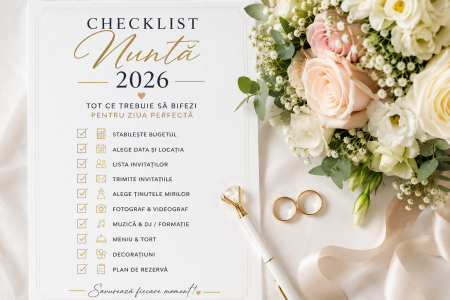 Checklist Nunta 2026: Tot ce trebuie sa bifezi pentru ziua perfecta 10 Cum imi planific nunta - checklist nunta 2026