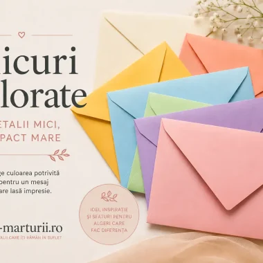 Plicuri colorate pentru invitatii – ghid complet 2026 2 Seturi cadou nunta pentru invitati – ghid complet 2026